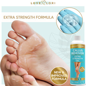 Foot Callus Remover Gel 6oz By Love, Lori - Callus Remover For Feet & Dead Skin Remover For Feet - Works With Foot Scrubber, Pumice Stone For Soft Feet - Professional Pedicure Results At Home