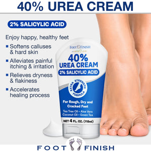 Urea Cream 40 Percent for Feet (4oz) - Foot Cream for Cracked Heel Repair - Intensive Foot Repair & Callus Remover for Feet - Foot Lotion that Helps Hydrate Feet & Repair Dry Skin