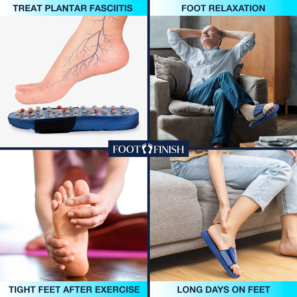 Slippers for Plantar Fasciitis for Women & Men (L) - Acupressure & Acupuncture Foot Massager Sandals