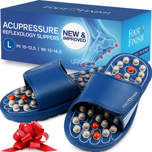 Slippers for Plantar Fasciitis for Women & Men (L) - Acupressure & Acupuncture Foot Massager Sandals