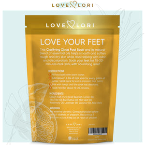 
            
                Load image into Gallery viewer, Citrus Foot Soak (16oz) Body Detox Foot Soak for Dry Cracked Feet w/ Tea Tree Oil, Lemon Oil, &amp;amp; Eucalyptus Oil for Softer Feet - Pedicure Supplies for Foot Spa &amp;amp; Foot Soak Tub - Foot Detox Foot Bath
            
        