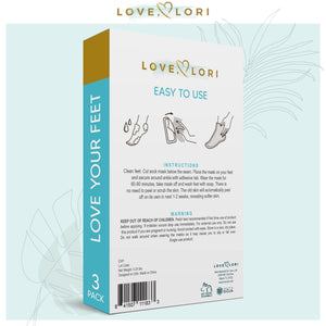 Foot Peel Mask For Dry cracked feet (3pk) - Foot Mask Peel & Dead Skin Remover For Feet - Foot Care Beauty Gifts For Women - Feet Peeling Mask by Love Lori