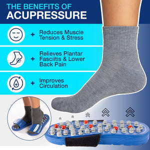 Plantar Fasciitis Relief Acupressure Slippers - Reflexology Foot Massager for Plantar Fasciitis & Neuropathy Pain Relief for Feet - Health Care Products Dad Gifts - Works as Acupuncture Mat (SIZE M) 